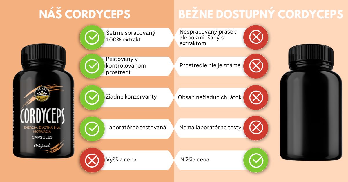 Porovnanie cordyceps